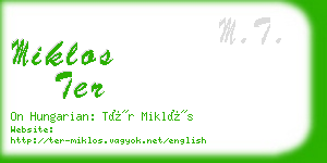 miklos ter business card